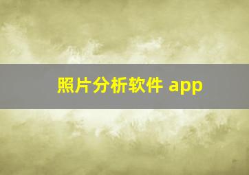 照片分析软件 app